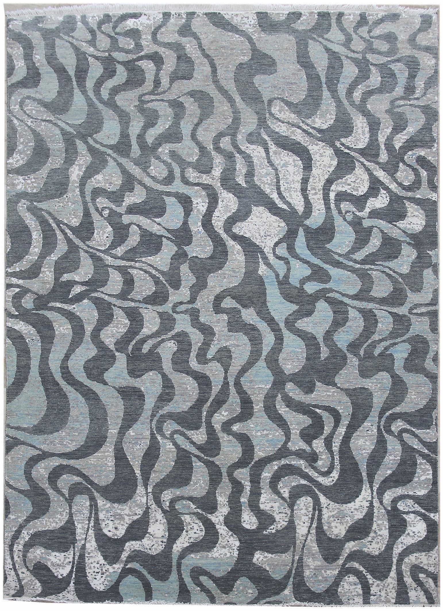 Diamond Carpets koberce Ručně vázaný kusový koberec Diamond DC-M1 Grey/aqua - 160x230 cm