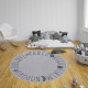 Dětský kusový koberec Mujkoberec Original Flatweave 104887 Silver/Grey kruh