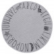 Dětský kusový koberec Mujkoberec Original Flatweave 104887 Silver/Grey kruh – na ven i na doma