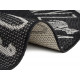 Dětský kusový koberec Flatweave 104885 Black/Cream kruh