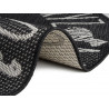 Dětský kusový koberec Flatweave 104885 Black/Cream kruh