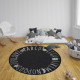 Dětský kusový koberec Mujkoberec Original Flatweave 104885 Black/Cream kruh – na ven i na doma