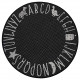 Dětský kusový koberec Flatweave 104885 Black/Cream kruh