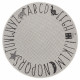 Dětský kusový koberec Mujkoberec Original Flatweave 104884 Cream/Black kruh – na ven i na doma