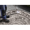 Kusový koberec Twin Supreme 104165 Siruma Black/Cream kruh – na ven i na doma