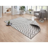 AKCE: 80x250 cm Kusový koberec Twin Supreme 103432 Palma grey creme – na ven i na doma