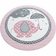 AKCE: 160x160 (průměr) kruh cm Dětský kusový koberec Kids 570 pink kruh