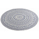 AKCE: 140x140 (průměr) kruh cm Kusový koberec Twin Supreme 103859 Blue/Cream – na ven i na doma