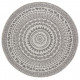 AKCE: 140x140 (průměr) kruh cm Kusový koberec Twin Supreme 103858 Grey/Cream – na ven i na doma