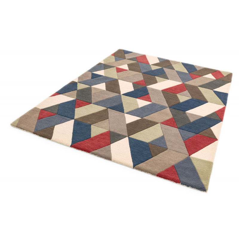 AKCE: 120x170 cm Ručně všívaný kusový koberec Funk Chevron multi