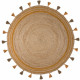 Kusový koberec Lunara Jute Circle Ochre