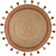 Kusový koberec Lunara Jute Circle Orange