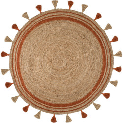 Kusový koberec Lunara Jute Circle Orange