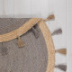 Kusový koberec Lunara Jute Circle Grey