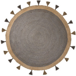 Kusový koberec Lunara Jute Circle Grey
