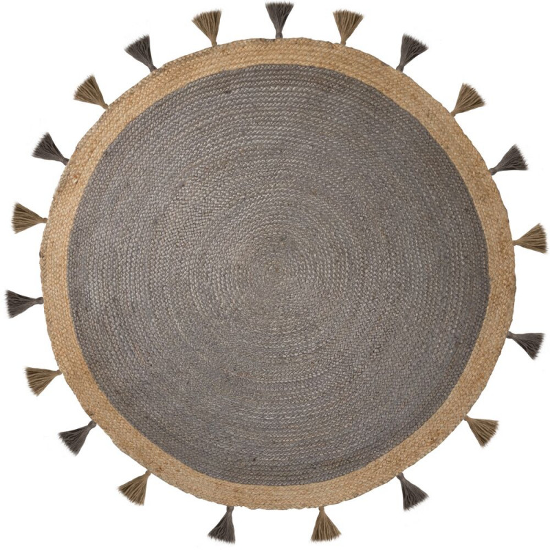 Kusový koberec Lunara Jute Circle Grey