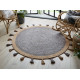 Kusový koberec Lunara Grey kruh