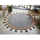 Kusový koberec Lunara Jute Circle Grey