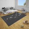 AKCE: 200x290 cm Dětský kusový koberec Flatweave Kids Rugs 104874 Black/Cream