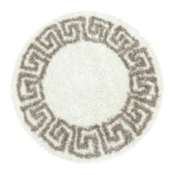 Kusový koberec Hera Shaggy 3301 beige kruh