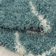 Kusový koberec Salsa Shaggy 3201 blue kruh