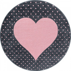 Dětský kusový koberec Bambi 830 pink kruh