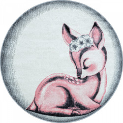 AKCE: 120x120 (průměr) kruh cm Dětský kusový koberec Bambi 850 pink kruh