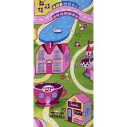 Dětský metrážový koberec silnice Sweet Town - neúčtujeme odřezky z role