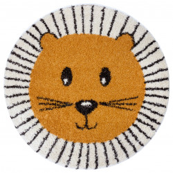 Dětský kusový koberec Vini 105145 Mustard Black kruh