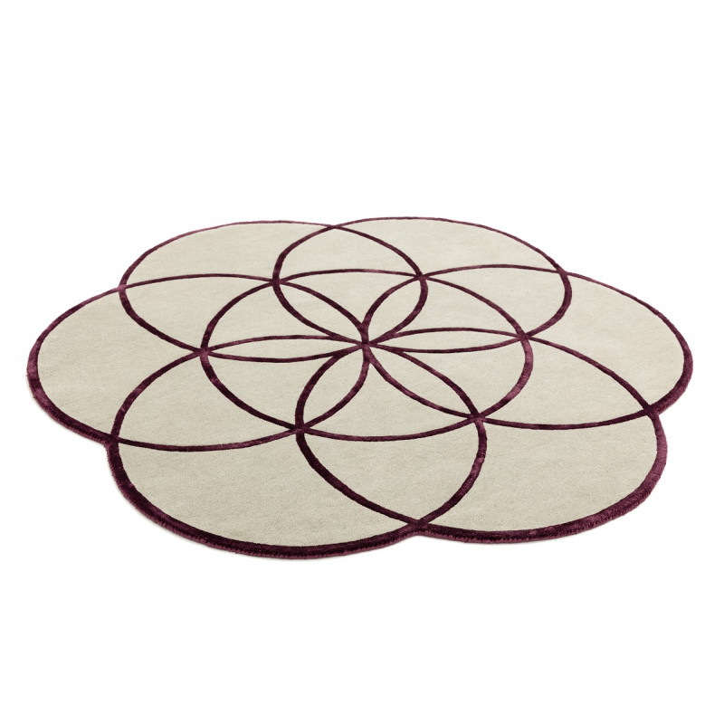 AKCE: 200x200 kytka cm Ručně všívaný kusový koberec Lotus Purple