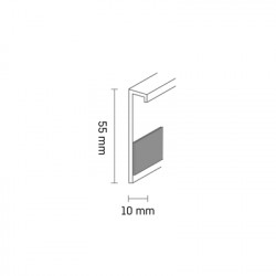 Kobercová (soklová) lišta TL55 117 bílá 200 cm