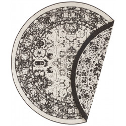 Kusový koberec Mujkoberec Original Nora 104149 Black Creme kruh