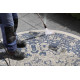 Kusový koberec Mujkoberec Original Nora 104150 Blue Creme kruh – na ven i na doma