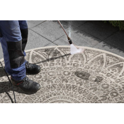 Kusový koberec Mujkoberec Original Nora 104160 Grey Creme kruh – na ven i na doma