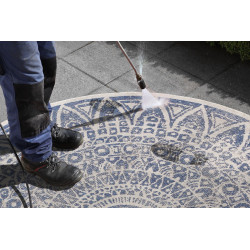 Kusový koberec Mujkoberec Original Nora 104162 Blue Creme kruh – na ven i na doma