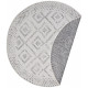 Kusový koberec Mujkoberec Original Nora 105004 Grey Creme kruh