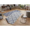 AKCE: 120x170 cm Kusový koberec Twin-Wendeteppiche 103137 blau creme – na ven i na doma