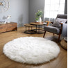 Kusový koberec Faux Fur Sheepskin Ivory kruh