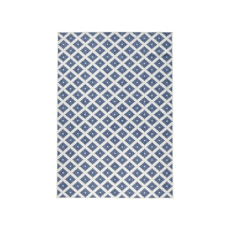 Kusový koberec Twin-Wendeteppiche 103128 blau creme – na ven i na doma