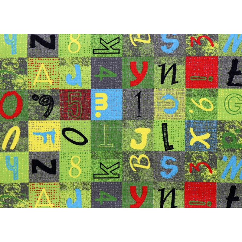 Dětský metrážový koberec Alphabet 212