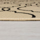 Kusový koberec Florence Alfresco Milan Beige/Black kruh – na ven i na doma