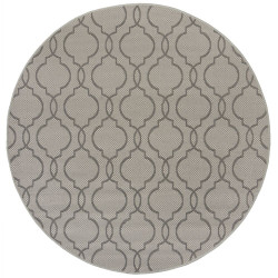 Kusový koberec Florence Alfresco Milan Grey/Black kruh