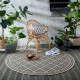 Kusový koberec Florence Alfresco Moretti Beige/Anthracite kruh – na ven i na doma