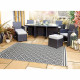 Kusový koberec Florence Alfresco Moretti Black/Beige – na ven i na doma