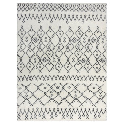 Kusový koberec Furber Adil Fur Berber Ivory/Black