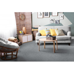 Metrážový koberec Santana 14 šedá s podkladem gel, zátěžový