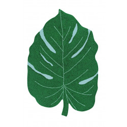 AKCE: 120x180 cm Přírodní koberec, ručně tkaný Monstera Leaf