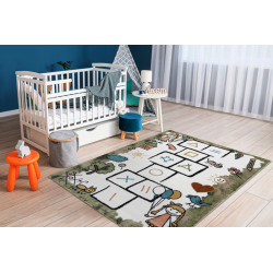 Dětský kusový koberec Fun Hop green