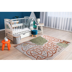 Dětský kusový koberec Fun Honey with Bear beige