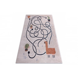 Dětský kusový koberec Fun Game llama beige